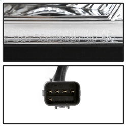 Spyder Jeep Grand Cherokee 05-06 Version 2 Light Bar DRL Projector Headlights Chrome