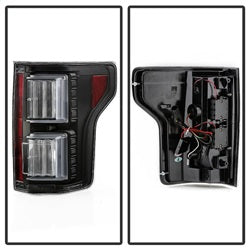 Spyder Ford F-150 18-19 Not Compatible w/Rear Blind Spot Sensor Model Light Bar LED Tail Lights Black