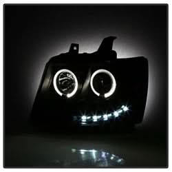 Spyder Signature Chevrolet Avalanche/Suburban 1500/Suburban 2500/Tahoe 07-13 Incl. High H1 And Low H1 Halo LED Projector Headlights Black