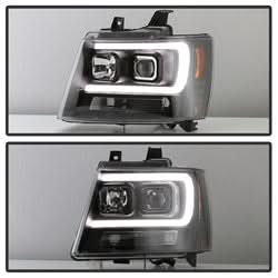 Spyder Signature Chevrolet Avalanche/Suburban 1500/Suburban 2500/Tahoe 07-13 Version 2 DRL Projector Headlights Incl. High H1 And Low H1 Black