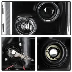 Spyder Signature Ford F-250 Super Duty/F-350 Super Duty/F-450 Super Duty 11-16 DRL Halo LED Projector Headlights Incl. High H1 And Low 9006