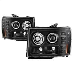 Spyder Signature GMC Sierra 1500/Sierra 2500 HD/Sierra 3500 HD 07-13 Incl. High H1 And Low H1 Halo LED Projector Headlights Black