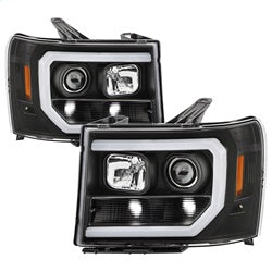 Spyder Signature GMC Sierra 1500/Sierra 2500 HD/Sierra 3500 HD 07-13 Version 2 DRL Projector Headlights Black