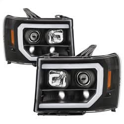 Spyder Signature GMC Sierra 1500/Sierra 2500 HD/Sierra 3500 HD 07-13 Version 2 DRL Projector Headlights Black