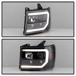 Spyder Signature GMC Sierra 1500/Sierra 2500 HD/Sierra 3500 HD 07-13 Version 2 DRL Projector Headlights Black