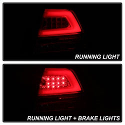 Spyder Pontiac G8 08-09 Version 2 Light Bar LED Tail Lights Red Clear