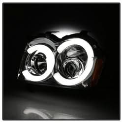Spyder Signature Jeep Grand Cherokee 05-07 Chrome Light Bar Projector Headlights
