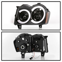 Spyder Signature Jeep Grand Cherokee 05-07 Black Light Bar Projector Headlights