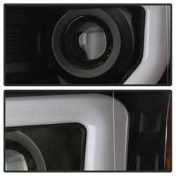 Spyder Ford F150 09-14 Projector Headlights - Halogen Model Only - Switch Back Turn Signal Light Bar - Black