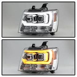 Spyder Signature Chevrolet Avalanche/Suburban 1500/Suburban 2500/Tahoe 07-13 Version 2 Projector Headlights Chrome