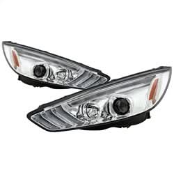 Spyder Signature Ford Focus 15-18 w/Sequential Turn Signal Projector Headlights Chrome Incl. Low Beam-H7/High Beam-H1/ Signal-LED