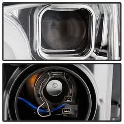 Spyder Ford F150 18-19 Halogen Model Only Projector Headlights - LED Sequential Turn Signal - Signal-LED - Chrome
