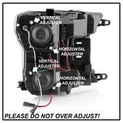 Spyder Ford F150 18-19 Halogen Model Only Projector Headlights - LED Sequential Turn Signal - Signal-LED - Chrome