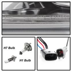 Spyder Ford F150 18-19 Halogen Model Only Projector Headlights - LED Sequential Turn Signal - Signal-LED - Chrome
