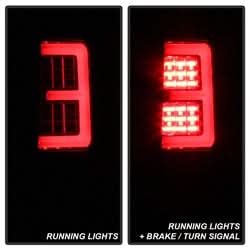 Spyder Jeep Grand Cherokee 07-10 Incl. Signal-LED/Brake-LED Light Bar LED Tail Lights Black