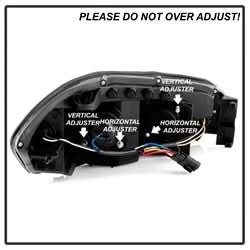 Spyder Signature Chevrolet Impala/Monte Carlo 06-13 Light Bar Projector Headlights Incl. Low Beam-1/High Beam-H1/Signal-7443NA Chrome