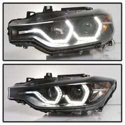Spyder Signature BMW 320i/320i xDrive/328d/328i/335i 13-14 Black Projector Headlights