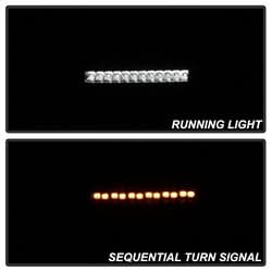 Spyder Jeep Wrangler 2018-2021 / Jeep Gladiator 2020-2021 Full LED Front Bumper Lights - Sequential Signal - Chrome