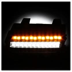 Spyder Jeep Wrangler 2018-2021 / Jeep Gladiator 2020-2021 Full LED Front Bumper Lights - Sequential Signal - Black