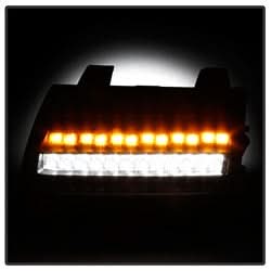 Spyder Jeep Wrangler 2018-2021 / Jeep Gladiator 2020-2021 (LED Model Only) Full LED Front Bumper Lights - Sequential Signal - Black