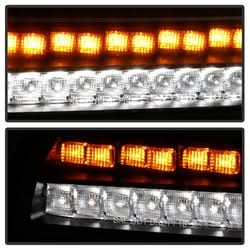 Spyder Jeep Wrangler 2018-2021 / Jeep Gladiator 2020-2021 (LED Model Only) Full LED Front Bumper Lights - Sequential Signal - Black