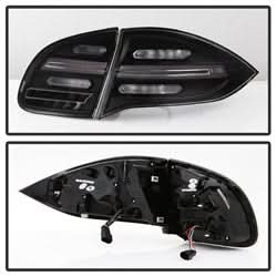 Spyder Porsche Cayenne 11-14 Black LED Tail Lights w/Sequential Signal