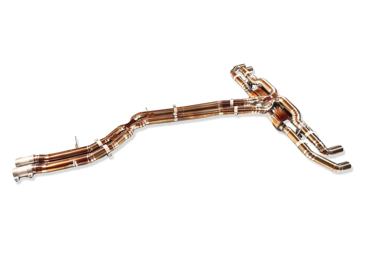Yonristic Audi RS Q8 Exhaust VANTA Edition Valved Catback Double X-Pipe 3"