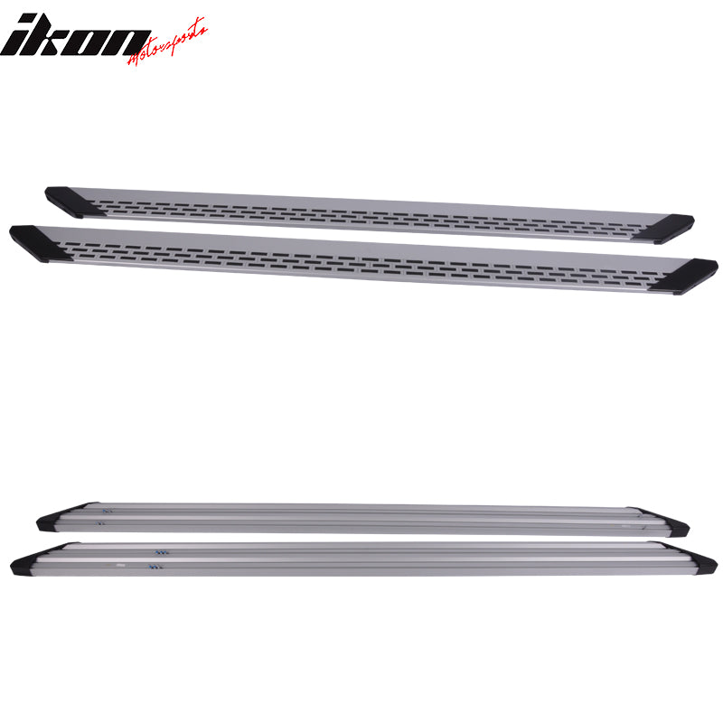 Fits 07-14 GMC Sierra 1500 Double Cab Gray Running Board+Brackets