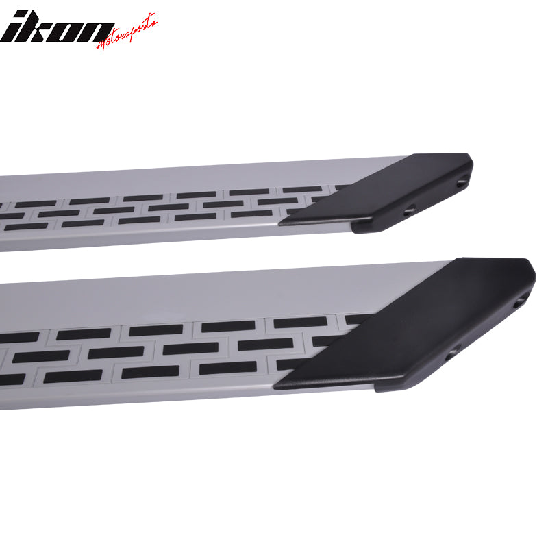 Fits 07-14 GMC Sierra 1500 Double Cab Gray Running Board+Brackets