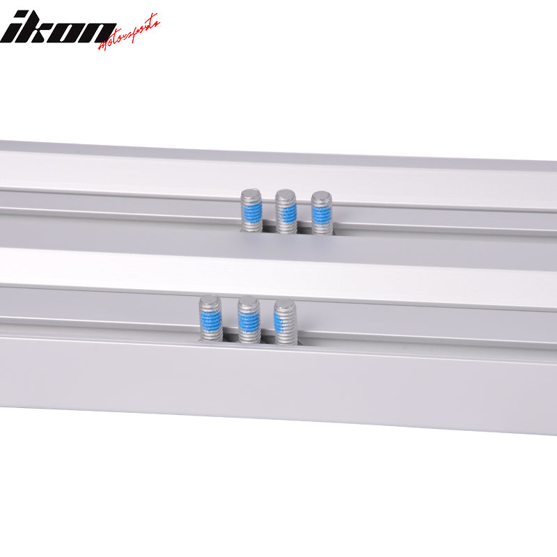 Fits 07-14 GMC Sierra 1500 Double Cab Gray Running Board+Brackets