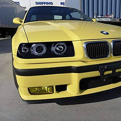Spec-D Projector Headlights BMW E36 Coupe 318i 325i 328i M3 (92-98) Halo LED Black