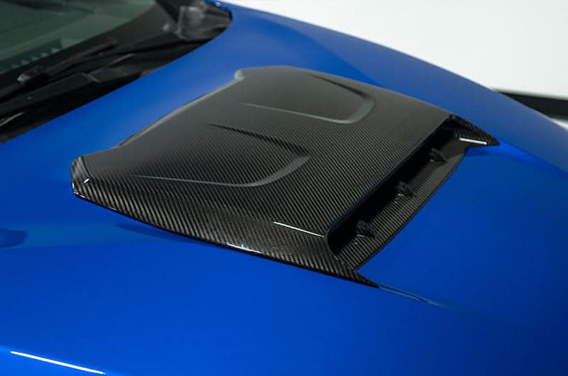 OLM LE Oversize Carbon Fiber Hood Scoop Cover - 2022+ WRX
