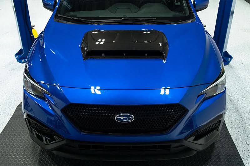 OLM LE Oversize Carbon Fiber Hood Scoop Cover - 2022+ WRX