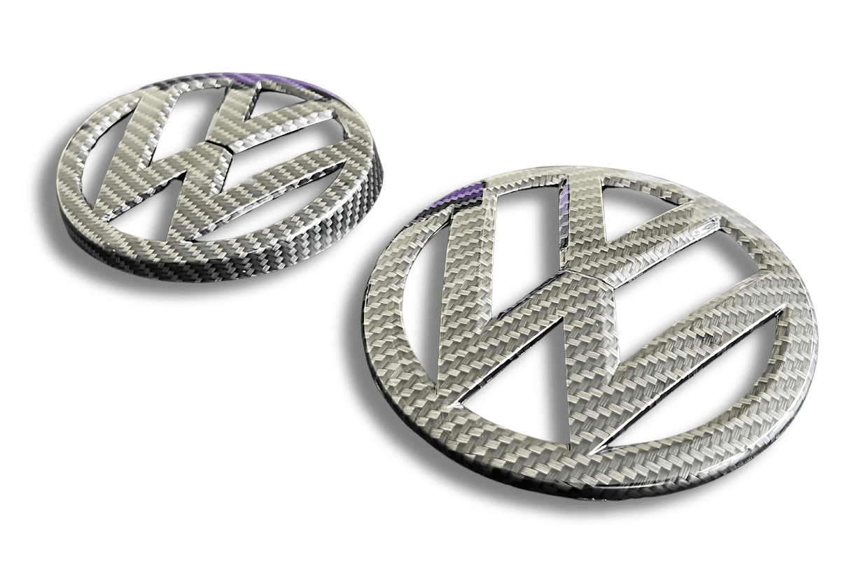 VW Golf 7 - Base, GTI, R - Carbon Fiber Look Emblem Set (2013-2017) - K2 Industries