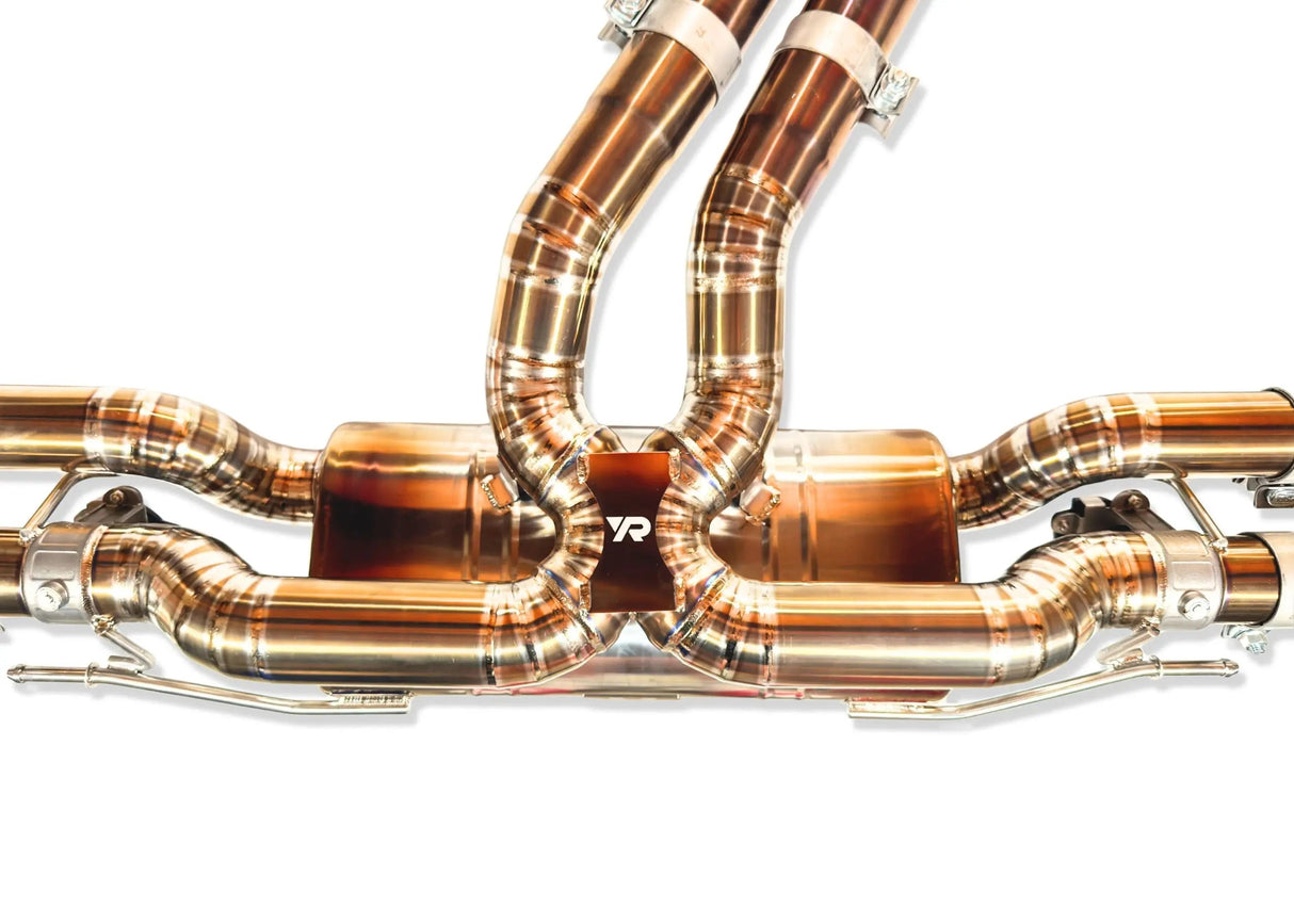 Yonristic Audi RS Q8 Exhaust VANTA Edition Valved Catback Double X-Pipe 3"