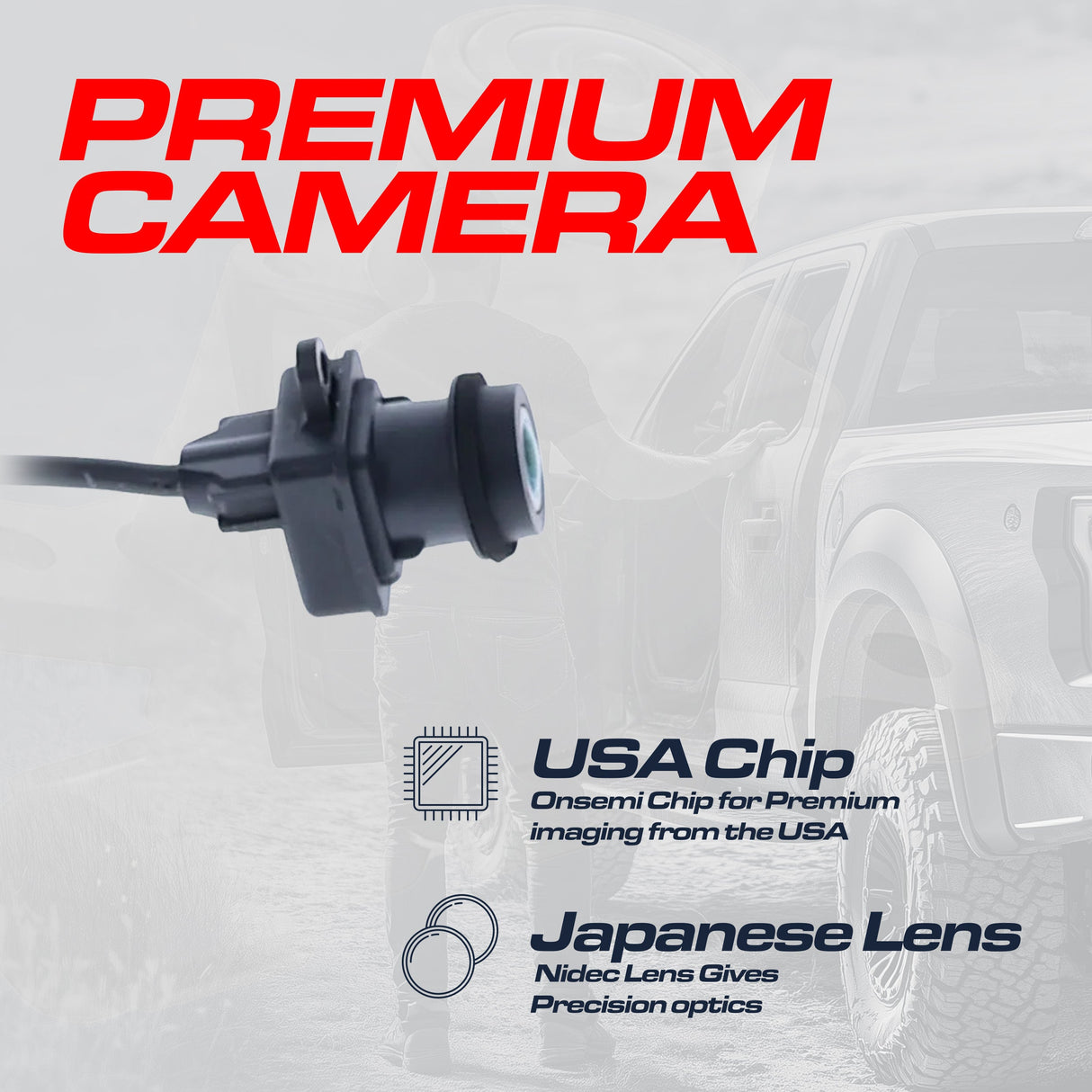 Dodge Ram (2009-2012) OEM Replacement Backup Camera OE Part # 56054041AA, 56054041AB, 56054041AC, 56054041AD, 56054041AE, 56054164AA, 56054164AB, 56054164AD, 68044906AA, 68044906AB, 68044906AC, 68044906AD, 68044906AE