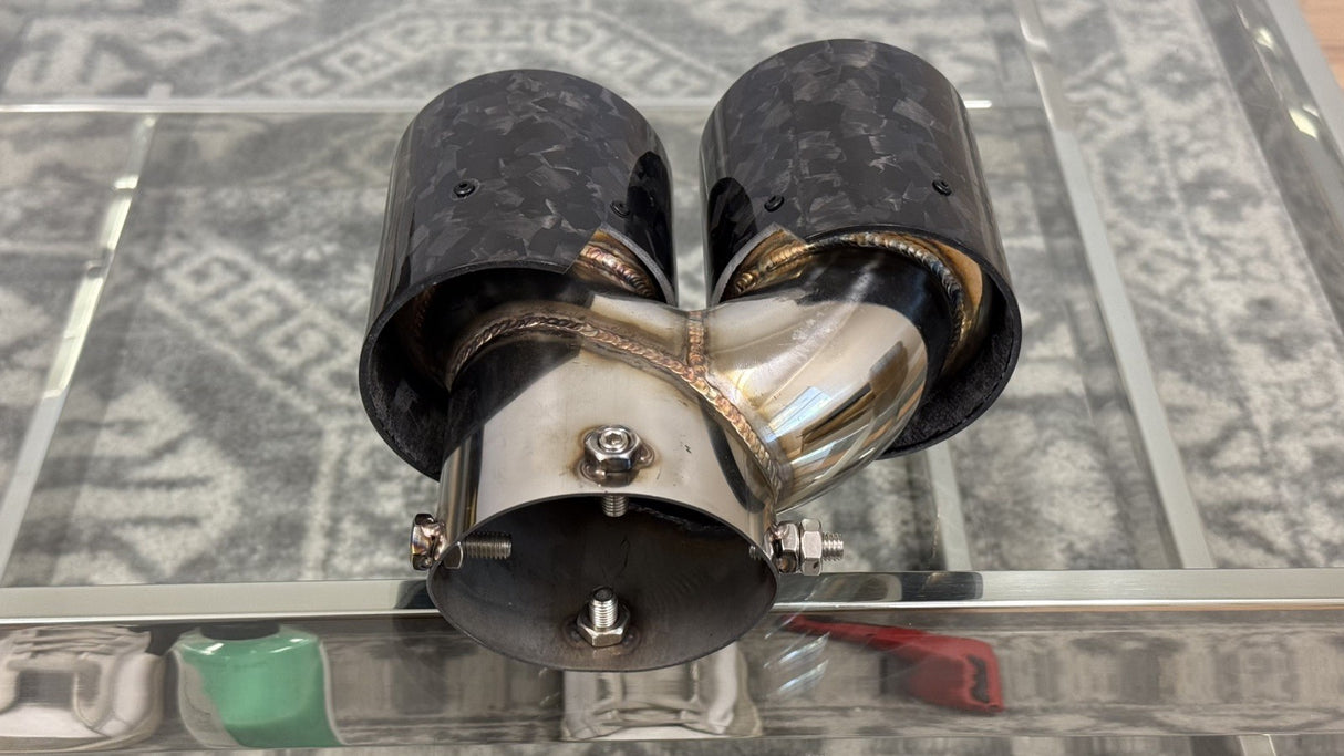 BMW 2/3/4 Series Forged Carbon Fiber Dual Muffler Tips (2019+)*READ DESCRIPTION