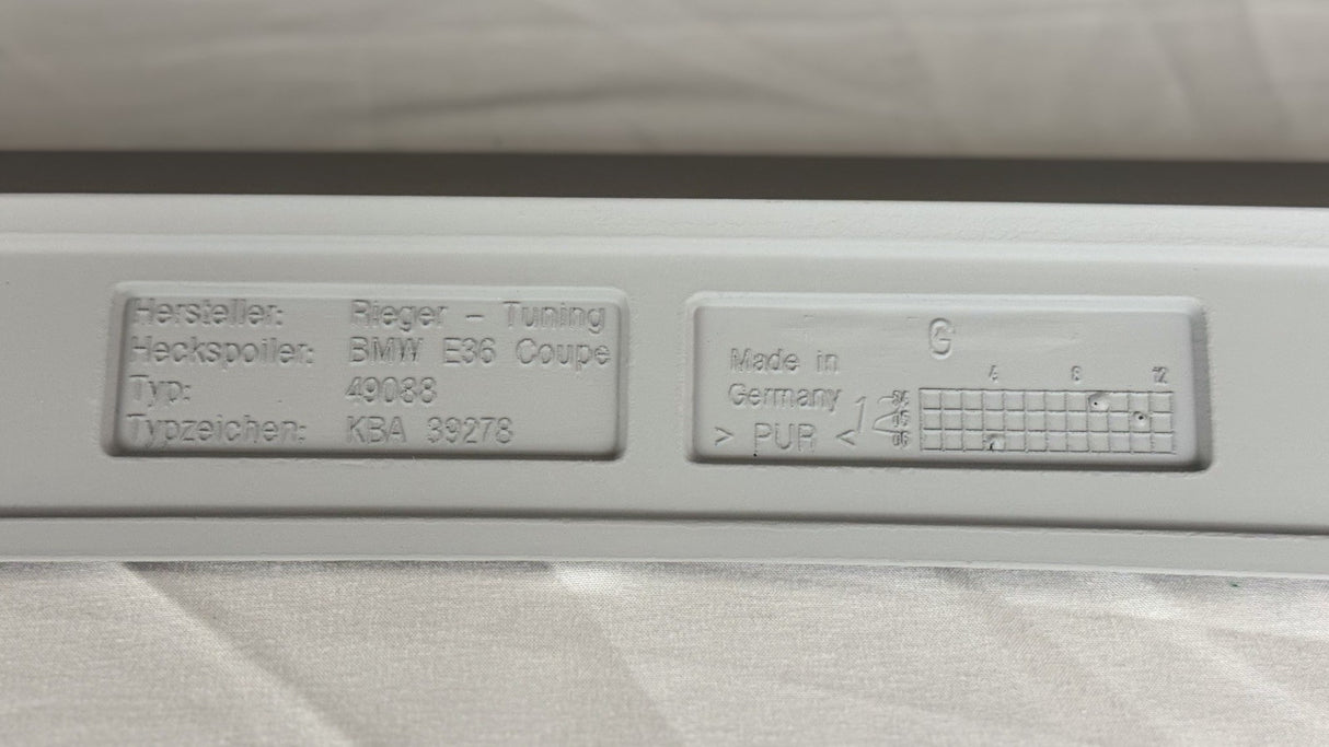 BMW E36 Coupe Rieger Rear Flap Spoiler *READ DESCRIPTION