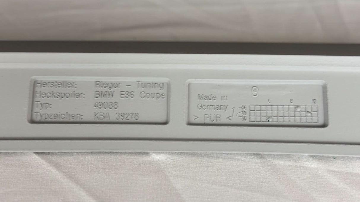 BMW E36 Coupe Rieger Rear Flap Spoiler *READ DESCRIPTION