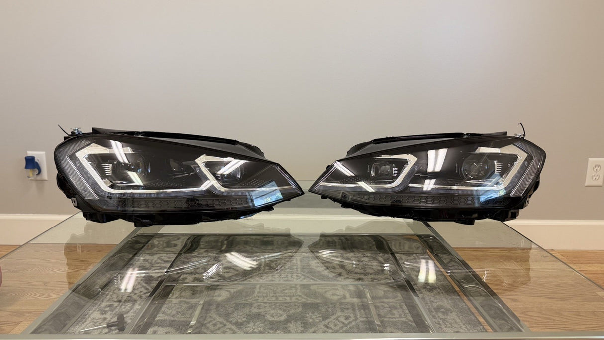 VW Golf 6 (2009‑2012) LED Headlights DRL/Signal Golf7.5 Design *READ DESCRIPTION