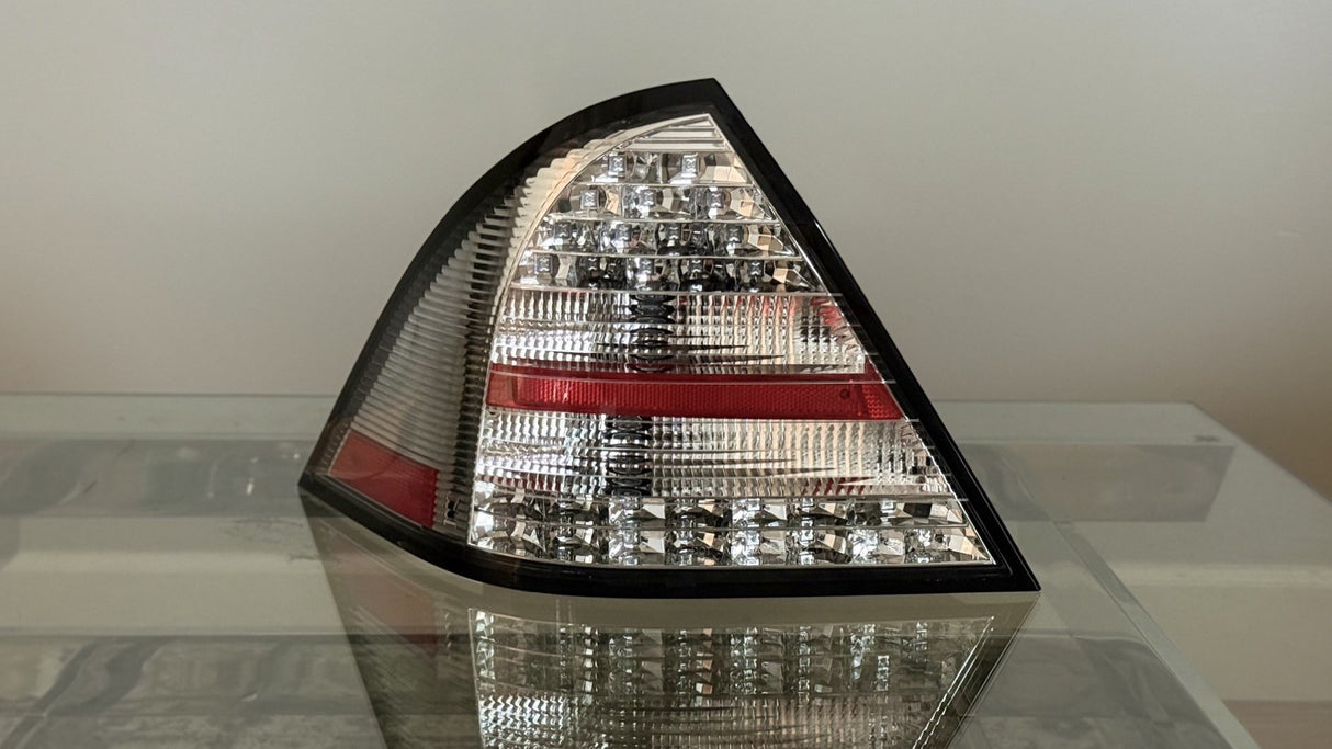 Mercedes-Benz W203 Chrome Clear LED Tail Lights (2001–2004) *READ DESCRIPTION