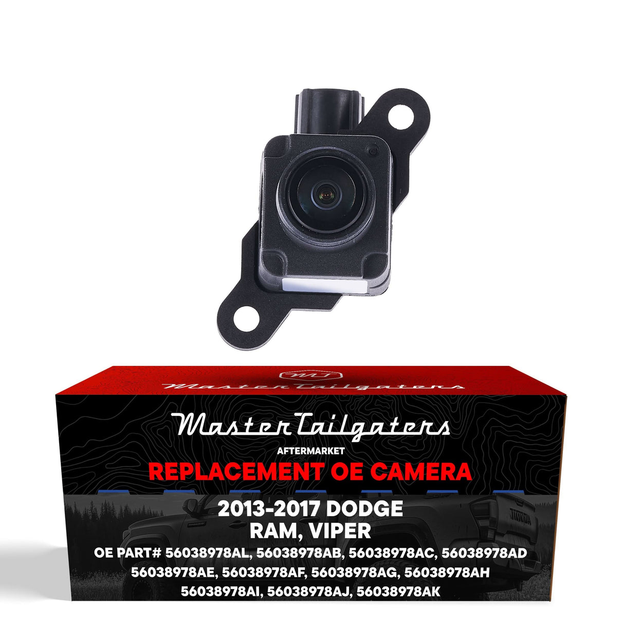 Dodge Ram (2013-2015), Viper (2013-2017) OEM Replacement Backup Camera OE Part # 56038978AB, 56038978AC, 56038978AD, 56038978AE, 56038978AF, 56038978AG, 56038978AH, 56038978AI, 56038978AJ, 56038978AK, 56038978AL
