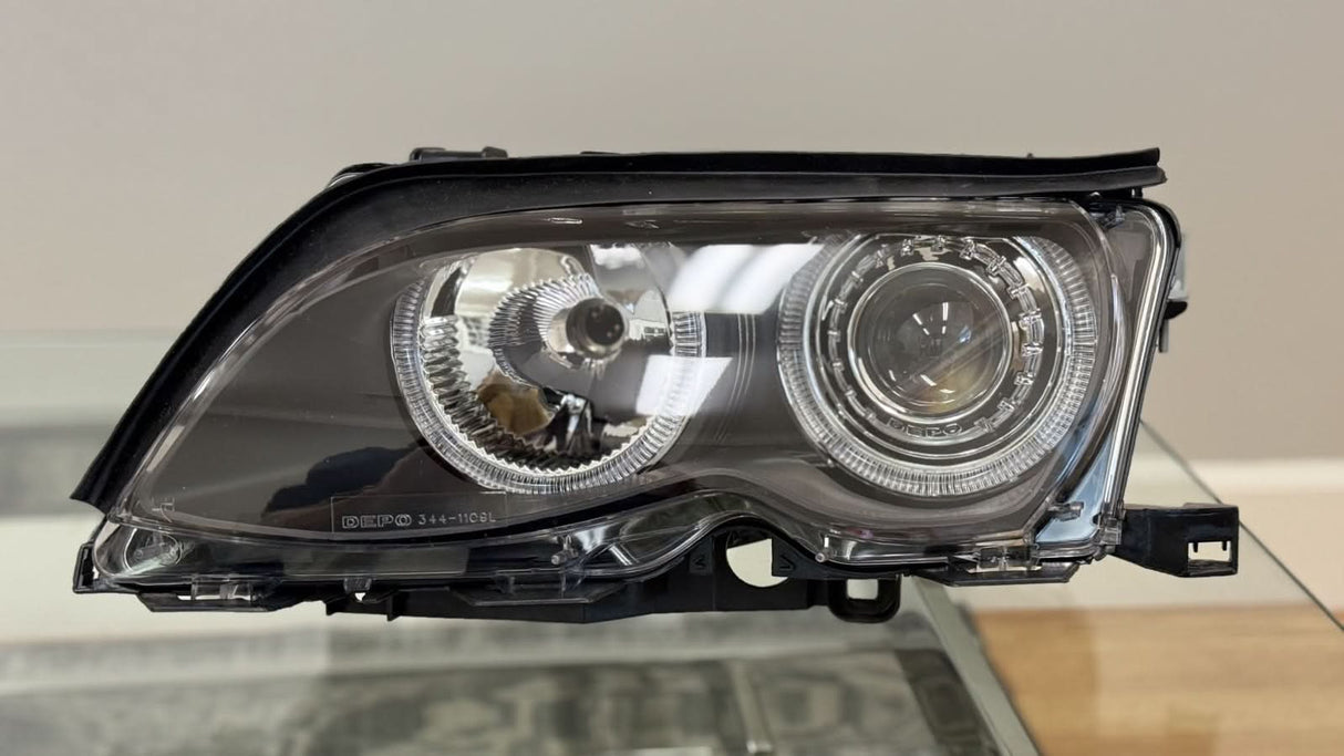 BMW E46 SEDAN Black Projector Angel Headlight LED (2003-06) *READ DESCRIPTION