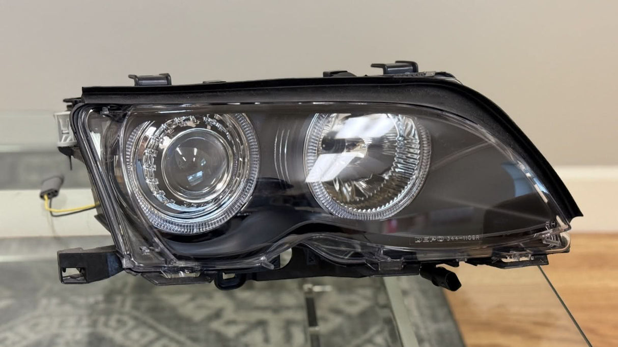 BMW E46 SEDAN Black Projector Angel Headlight LED (2003-06) *READ DESCRIPTION