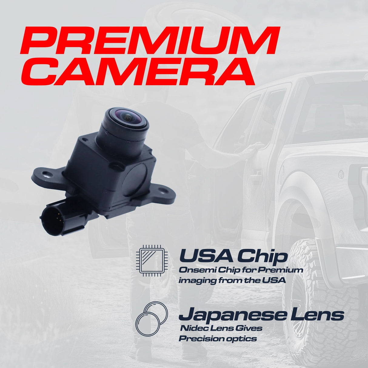 Dodge Ram (2016-2021) OEM Replacement Backup Camera OE Part # 68274731AA, 68274731AB, 68274731AC, 68274731AD, 68274731AE