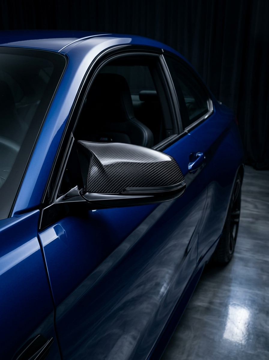 BMW 1 & 2 Series F20 F21 F22 F32 F87 M135i M140i M Style Carbon Fiber Side Mirror Covers (2012 - 2019)