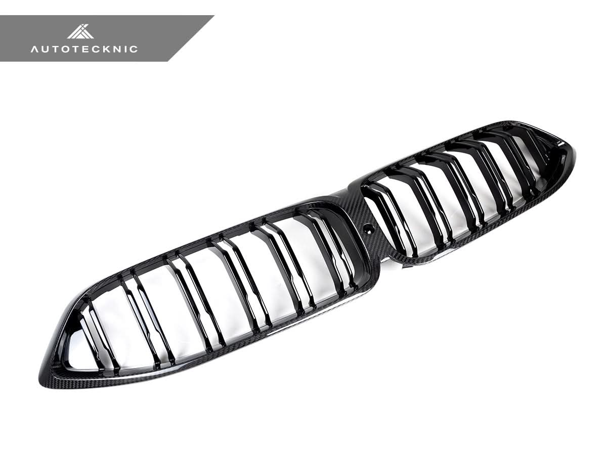 AutoTecknic Dry Carbon Dual-Slats Front Grille - BMW G14/ G15/ G16 8-Series