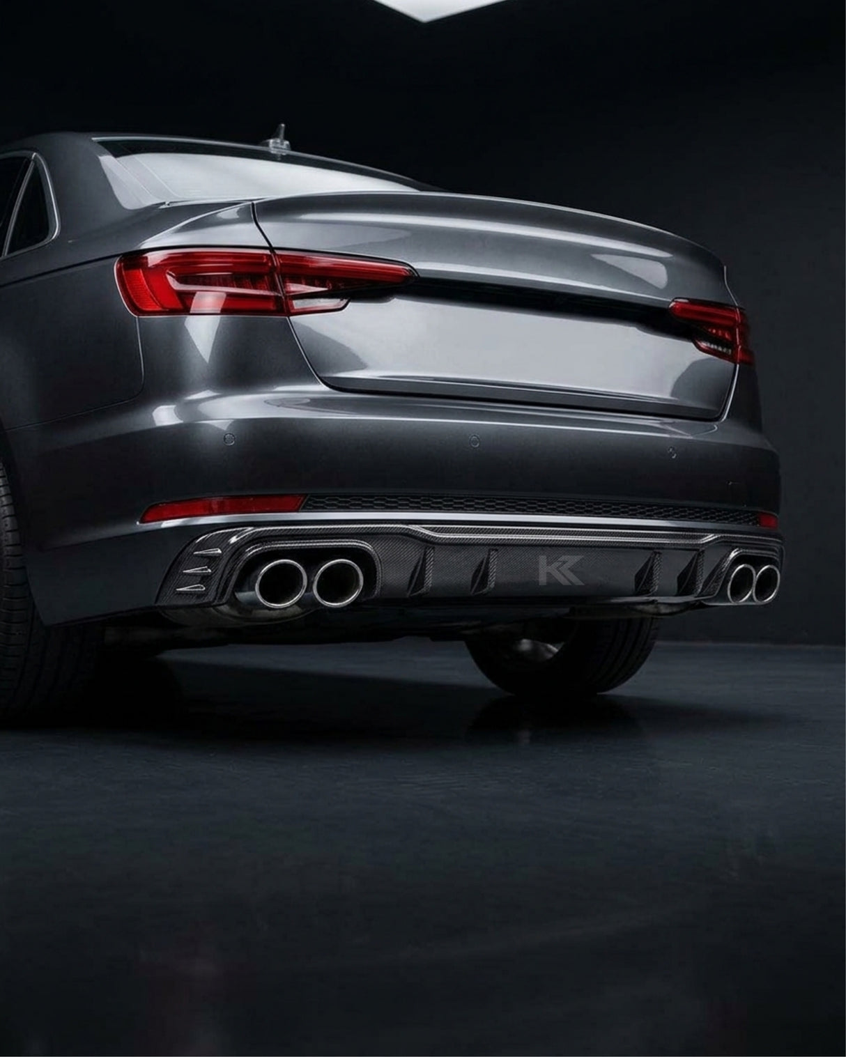 2017–2019 Audi A4 S-Line / S4 B9 Sedan Sport Rear Bumper Lip – Carbon Fiber