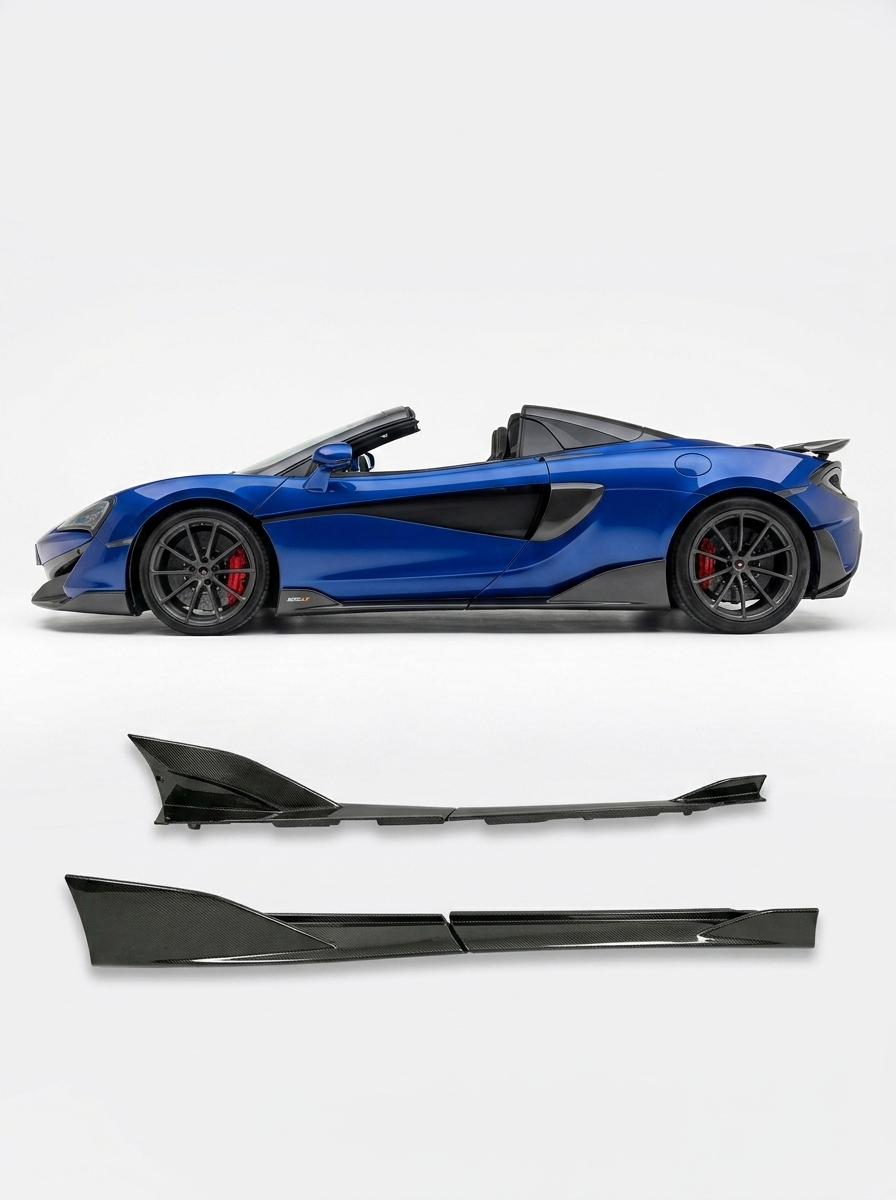 2015-2019 McLaren 540C 570S 570GT 600LT Side Skirts (Pair) - Dry Carbon Fiber