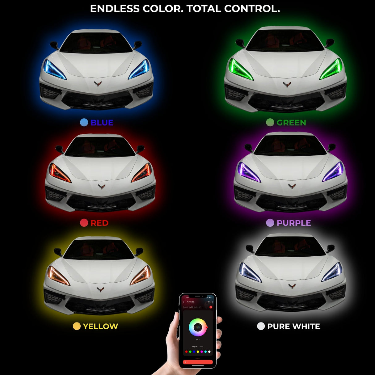Chevrolet Corvette C8 RGBW+A DRL Boards (2020-2026)